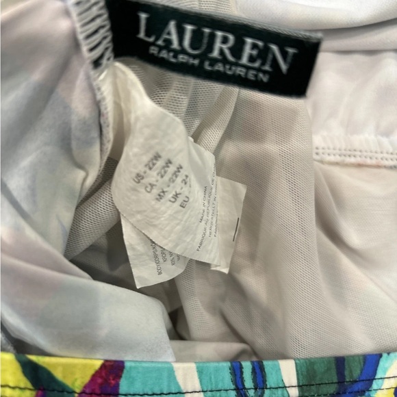 Lauren Ralph Lauren Tankini Top Size 22W Tropical Print - Picture 6 of 6